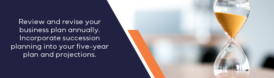 Review and revise your business plan annually.
